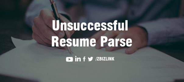 Unsuccessful Resume Parse